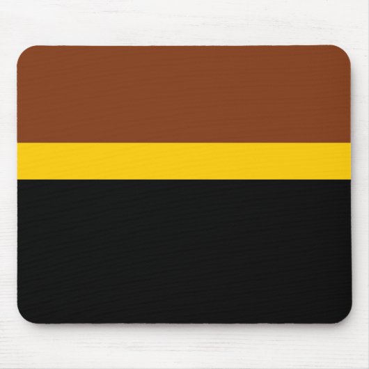 Braungelb-Schwarz-Blockstil-Design Mousepad (Vorne)