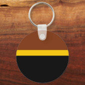 Braungelb-Schwarz-Blockstil-Design Schlüsselanhänger (Rückseite)