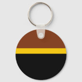 Braungelb-Schwarz-Blockstil-Design Schlüsselanhänger (Rückseite)