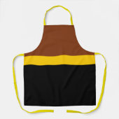 Braungelb-Schwarz-Blockstil-Design Schürze (Vorderseite)