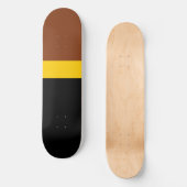 Braungelb-Schwarz-Blockstil-Design Skateboard (Vorderseite)