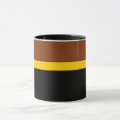 Braungelb-Schwarz-Blockstil-Design Tasse (Zentrum)