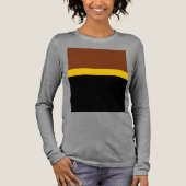 Braungelb-Schwarz-Blockstil-Design Tri-Blend Shirt (Vorderseite)
