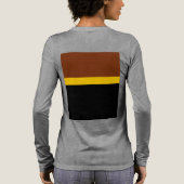 Braungelb-Schwarz-Blockstil-Design Tri-Blend Shirt (Rückseite)