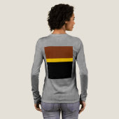 Braungelb-Schwarz-Blockstil-Design Tri-Blend Shirt (Voller Rückseite)