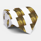 Braungelbe geometrische Abstrakte digitale Kunst Krawatte (Gerollt)