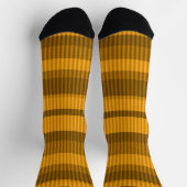 Braungelbe monochrome Streifen Socken (Oben)