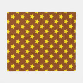 Braungelbe Sterne Muster dekorativ Fleecedecke (Vorderseite (Horizontal))