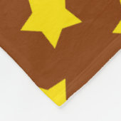 Braungelbe Sterne Muster dekorativ Fleecedecke (Ecke)