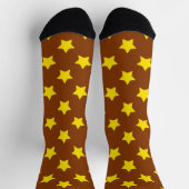 Braungelbe Sterne Muster dekorativ Socken (Oben)