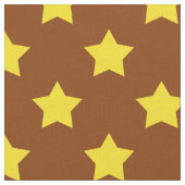Braungelbe Sterne Muster dekorativ Textil Stoff (Nahaufnahme)