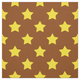 Braungelbe Sterne Muster dekorativ Textil Stoff