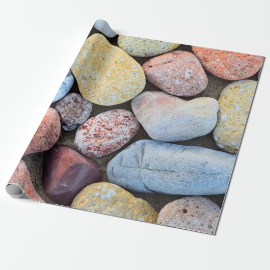 Braungelbe und graue Steine Geschenkpapier (Ungerollt)