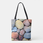 Braungelbe und graue Steine Tasche (Rückseite)