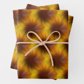 Braungelber Swirbel Abstraktes Muster Geschenkpapier Set (Beispiel)