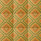 Braungelbes orientalisches Mosaikmuster Fliese