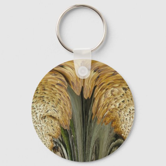 Braungestreifte Polstergarbe Schlüsselanhänger (Vorderseite)