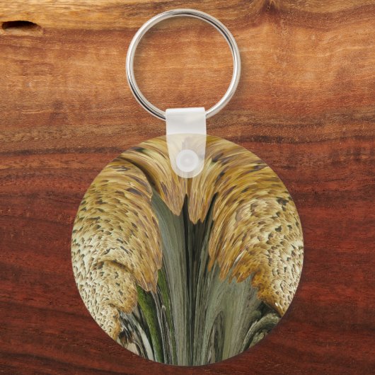 Braungestreifte Polstergarbe Schlüsselanhänger (Vorderseite)