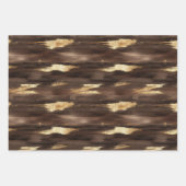 Braungold Abstrakt Geschenkpapier Set (Vorderseite 3)