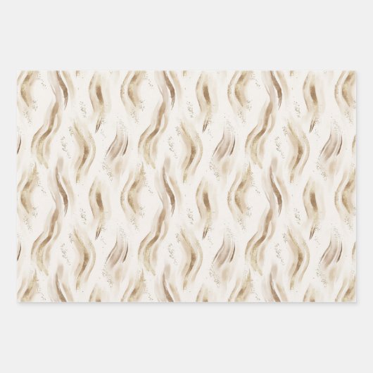 Braungold Abstrakt Geschenkpapier Set (Vorderseite 2)