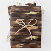 Braungold Abstrakt Geschenkpapier Set (Beispiel)