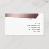 Braungold färbt abstrakten rustikalen Berater Visitenkarte (Rückseite)