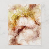 Braungold Glitzer Aquarell Flyer (Hinten)