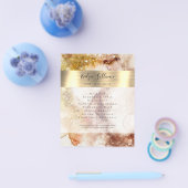 Braungold Glitzer Aquarell Flyer (Einzeln)