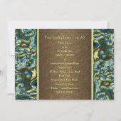 Braungold-grünes Party Einladung (Rückseite)