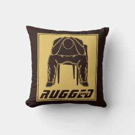 Braungold Rugged Man Holding Head | Denkende Kissen