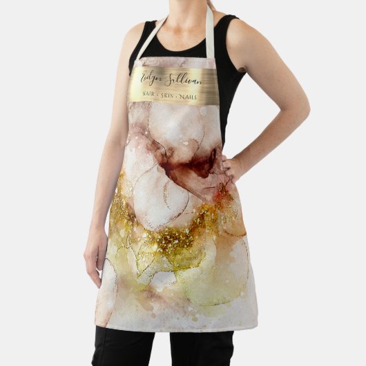 Braungold Wasserfarbe Schönheit berufliche Schürze (InSitu)