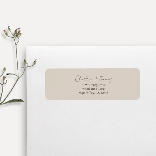 Braungrau | Einfache Begrüßungsadresse