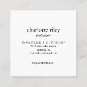 Braungrau | Gold Streifen der doppelten Rose Stilv Quadratische Visitenkarte (Rückseite)