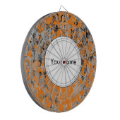 Braungraue Textur Dartscheibe (Vorderseite Links)