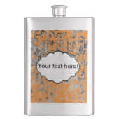 Braungraue Textur Flachmann (Vorderseite)