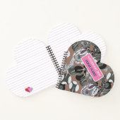 Braungraues Blumenmuster Notizblock (Innenseite)