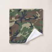 Braungrün Badhandtuch Set (Waschlappen)