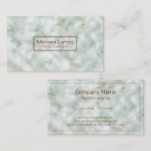 Braungrün und Weißmarmor Visitenkarte (Vorne/Hinten)