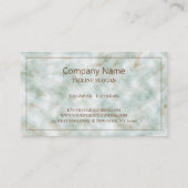 Braungrün und Weißmarmor Visitenkarte (Rückseite)