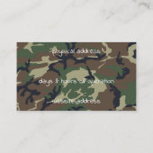Braungrün Visitenkarte (Rückseite)