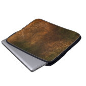 Braungrunge Vintag Laptopschutzhülle (Vorne Knopf)