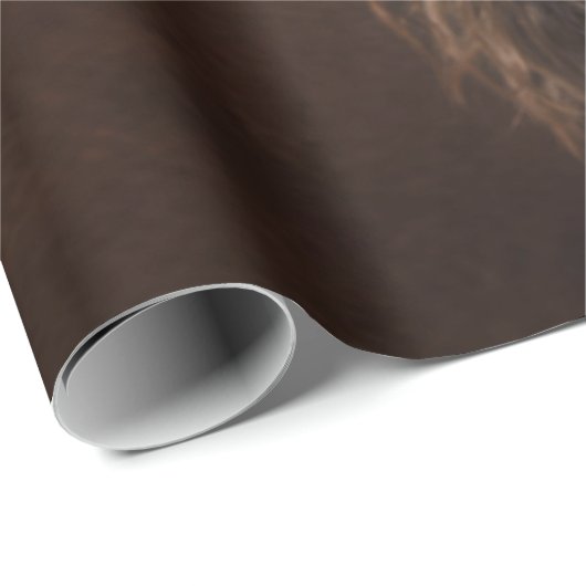 Braunhaarhund Geschenkpapier (Rolleneckpunkt)