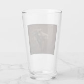 Braunhaarhund Glas (Rückseite)