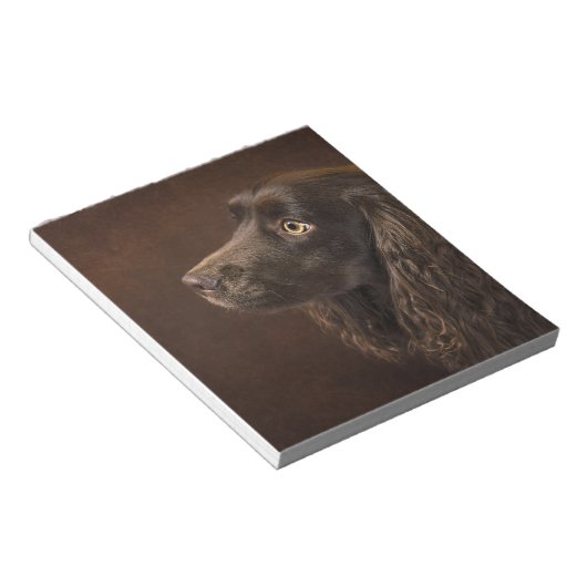 Braunhaarhund Notizblock (angewinkelt)