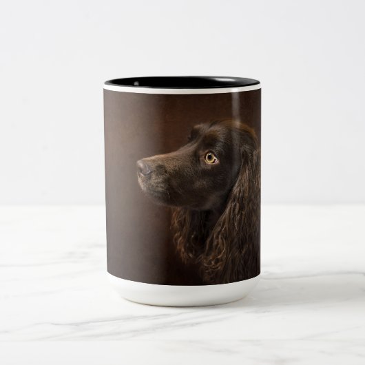 Braunhaarhund Zweifarbige Tasse (Mittel)