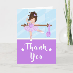Braunhaarige Ballerina Lila Geburtstag Danke Auto