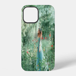 Braunhaarige Prinzessin: Feenwald-Aquarell iPhone 12 Hülle