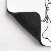 Braunhaarige Strichmännchen-Braut-Mauspad Mousepad (Ecke)