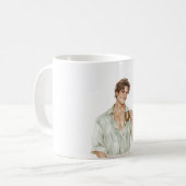 Braunhaariger Mann mit Tasse (Vorderseite Links)