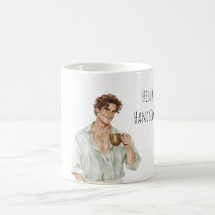Braunhaariger Mann mit Tasse